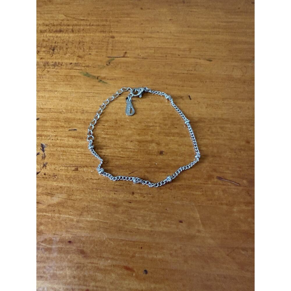 Aphrodite Silver Chain Bracelet Minimalist Adjustable Lobster Clasp Women’s NIB